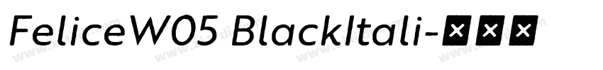 FeliceW05 BlackItali字体转换
